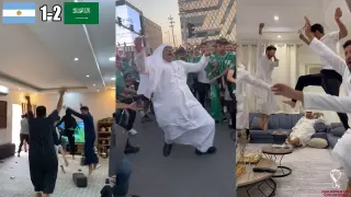 Completely Crazy Saudi Arabia Fan Reactions To 2-1 Goal Against Argentina In The World Cup