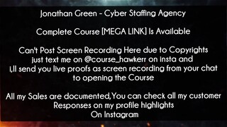 Jonathan Green Course CCyber Staffing Agency Download