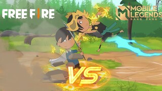 animation free fire - duel duo Gatot - ML vs FF