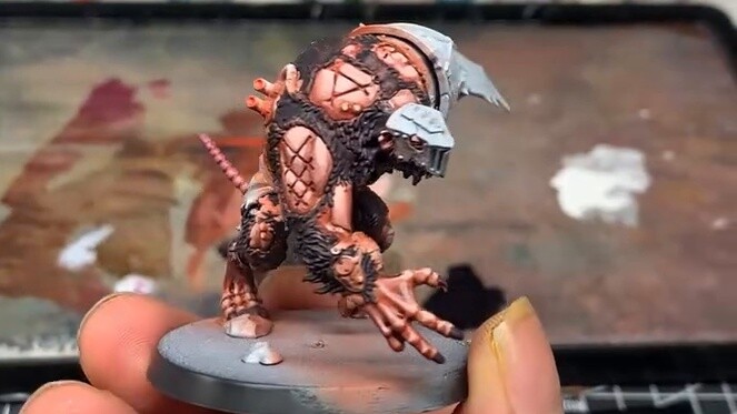 Let's talk about how to draw skin color in Warhammer using Skaven
