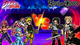 BATALHA DE UNIVERSOS!!! BLACK CLOVER VS JOJO, NO JUMP FORCE MUGEN (QUAL UNIVERSO VENCEU??)