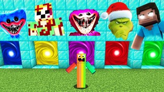 DO NOT CHOOSE THE WRONG DIAMODN PORTAL (Herobrine,Grinch,HuggyWuggy,GiantAlex)(PS4/XboxOne/PE/MCPE)