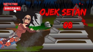 MISTERI OJEK SETAN PART 08 BSTATION || ANIMASI HOROR INDONESIA