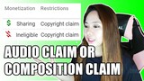 How To Check Copyright Claim Type Of Song Covers - Audio Claim or Composition Claim | TAGALOG