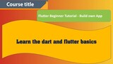 Flutter Beginner-Tutorial Build own App