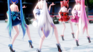 MMD 3เปลี่ยน KiLLER LADY Miku Teto Haku Luka (ญี่ปุ่น / ย่อย EN) 4K 60fps