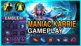 KARRIE AGGRESSIVE GAMEPLAY MANIAC IN SOLO RANK | GIMMICKS PLAYS | MLBB