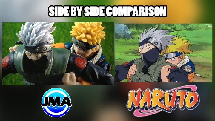 Naruto vs Kakashi SIDE BY SIDE COMPARISON Stop Motion / JM ANIMATION