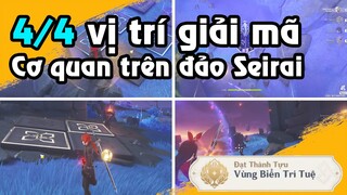 4 địa điểm giải mã Cơ quan đảo Seirai | Thành tựu Vùng biển trí tuệ | Inazuma Genshin Impact