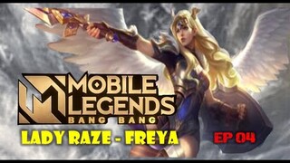 Lady Raze FREYA and MY JOURNEY TOWARDS LEVELING UP - Mobile legends Bang Bang