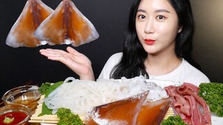 [ONHWA] The chewing sound of raw squid and sea intestines!