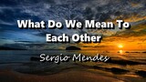 What Do We Mean To Each Other - Sergio Mendes (Lyrics)