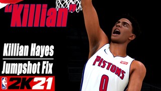 Killian Hayes Jumpshot Fix NBA2K21 with Side-by-Side Comparison