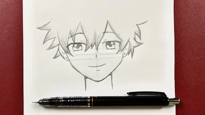 Easy anime drawing | how to draw anime boy using just a pencil