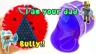 😰 Roblox Text Stories 😰 My dad is a bully | Slime Satisfying