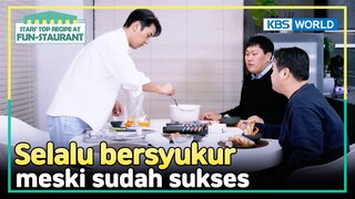 [IND/ENG] Minho menjamu kedua manajer dengan course kepiting | Fun-Staurant | KBS WORLD TV 240311