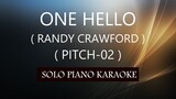 ONE HELLO ( RANDY CRAWFORD ) ( PITCH-02 ) PH KARAOKE PIANO by REQUEST (COVER_CY)