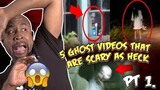 5 Ghost Videos That Are SCARY as HECK Pt 1. REACTION!
