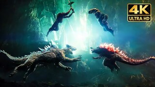 Godzilla & King Kong Vs. Skar King & Shimo 4K Full Fight Scene (2024) Godzilla x Kong Movie