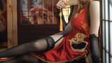 [cos collection] Nona adik cosplay GIRLS' FRONTLINE DSR-50 peony merah, ah! Ah Wei telah diselamatka