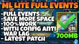 *NEW* ML LITE FULL EVENTS 700MB WITH CONFIG ANTI WAR LAG | MOBILE LEGENDS BANG BANG 2020