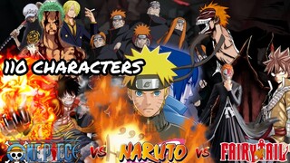 Onepiece vs Naruto vs Fairytail vs Bleach [ GAMEPLAY ] MUGEN