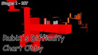 Rubix's Difficulty Chart Obby (Stages 1-107) (ROBLOX Obby)