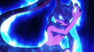 Mewtwo mengalahkan kura-kura panah air besar dengan satu tangan