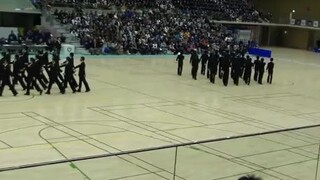 Japanese Highschool students precision walking