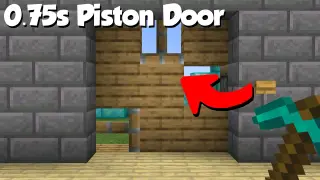 Minecraft: The Fastest 3x3 Piston Door! [0.75s]