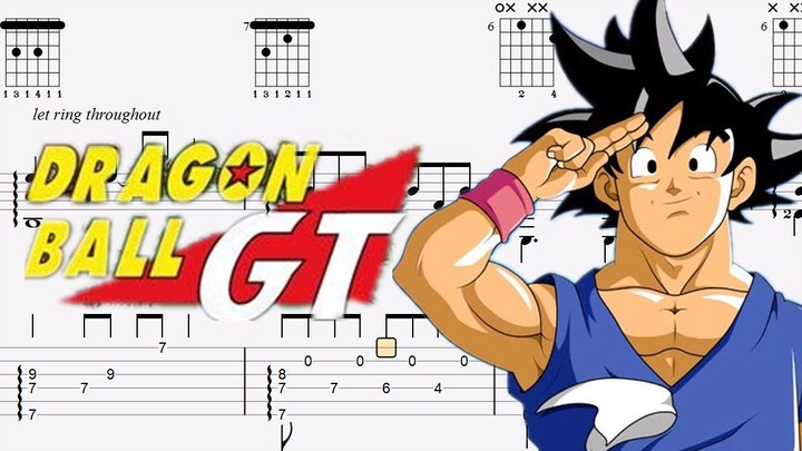 Lagu tema Dragon Ball GT DRAGON BALL GT secara bertahap menarik Anda untuk mengunduh tab gitar finge