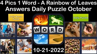 4 Pics 1 Word - A Rainbow of Leaves - 21 October 2022 - Answer Daily Puzzle + Bonus Puzzle