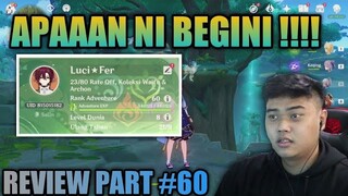 AKUN SEVUH AR 60 TAPI ISI NYA KOK ? - ROASTING/REVIEW AKUN SUBSCRIBER - GENSHIN IMPACT INDONESIA #60