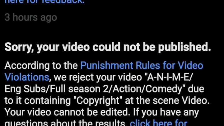 guys i just uploaded 20 vids since yesterday and some rejected including your request