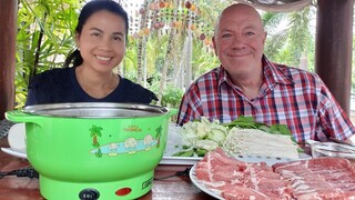 Yummy Pork And Noodle Hot Pot