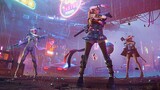 Shock! Why does cyberpunk rain for no reason, and why are the three girls dancing in the rain! The U