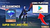 7K DIAMONDS SUPER FAST AND FREE USING PLAYSTORE! FREE DIAMONDS! LEGIT! HOW?! | MOBILE LEGENDS 2024