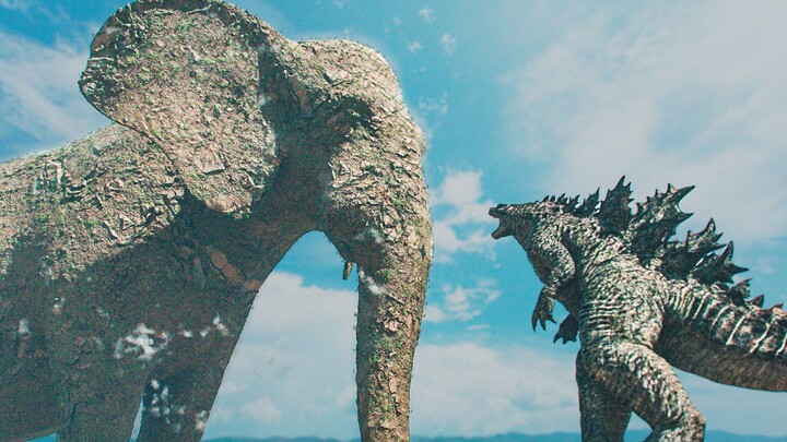 Mountain Elephant Dwarfs Godzilla