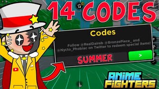 14 CODIGOS DE ANIME FIGHTERS CODES ROBLOX *SUMMER EVENT* UPDATE