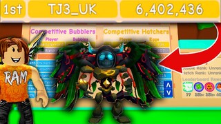 Inv. of The Nr1 Competitive Leaderboard Egg Hatcher in Roblox Bubblegum Simulator