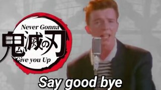 rickroll in Demon Slayer Original  Song Meme