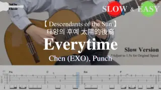 Descendants of the Sun 태양의 후예 | Everytime - Chen (EXO), Punch | Fingerstyle Guitar TAB (Slow & Easy)