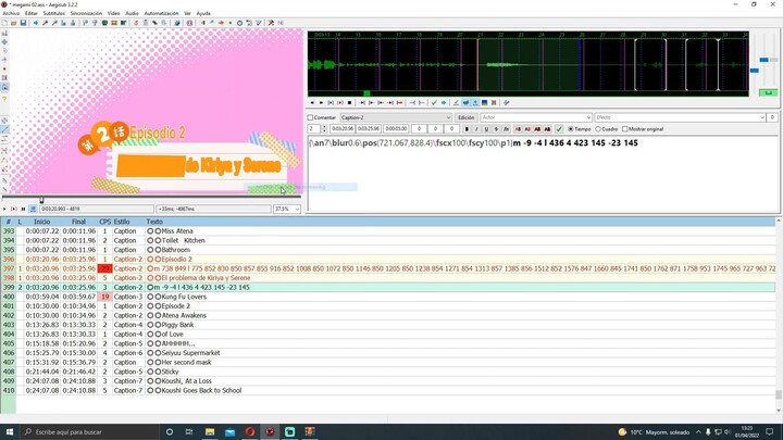 10 Tutorial Typesetting de ANIME con Aegisub Parte 3 Textos en Perspectiva, Grad