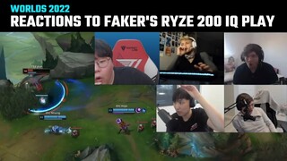 [Compilation] Casters & Streamers reactions to Faker' Ryze 200 IQ play | Worlds 2022 | T1 vs JDG