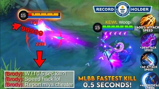 MLBB GUINNESS WORLD RECORD OF FASTEST KILL! | MIYA GAMEPLAY - MLBB