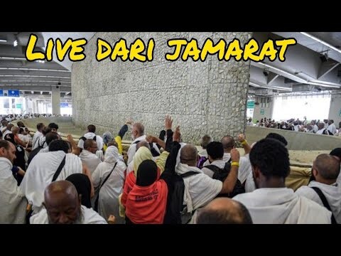 Live Jamaah Haji Melontarkan Batu Di Jamarat