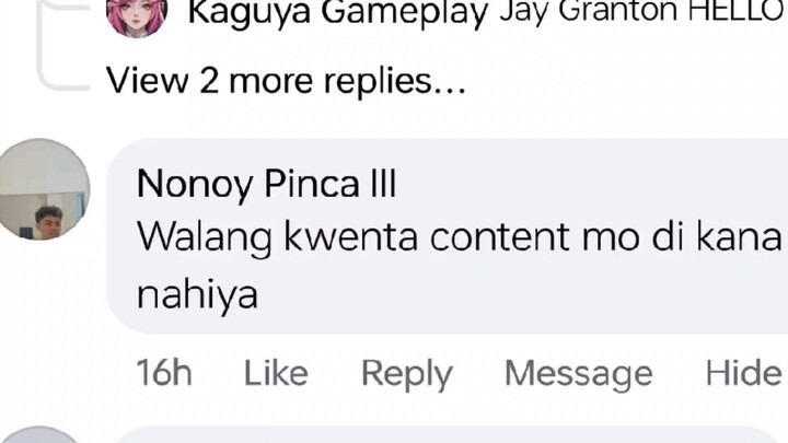 Wala daw kwenta ang content ko at mahiya naman daw ako