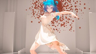 【初音/布料解算/C4D/场景C4D配布】蹦 迪 音，敲真实渲染