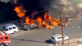 Pilot Killed After Plane Crashes Into Residential Street Near California Airport and Bursts Into Fla
