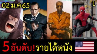 5 อันดับรายได้หนัง (เมกา) spiderman no way home - kingsman (2 ม.ค. 65) EP 1